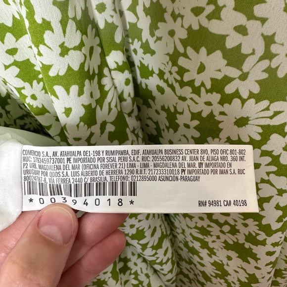 NWT Forever 21 Cute Summer dress, Size XS-S floral green - Picture 9 of 16